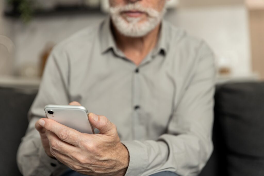 Customer doing phone search